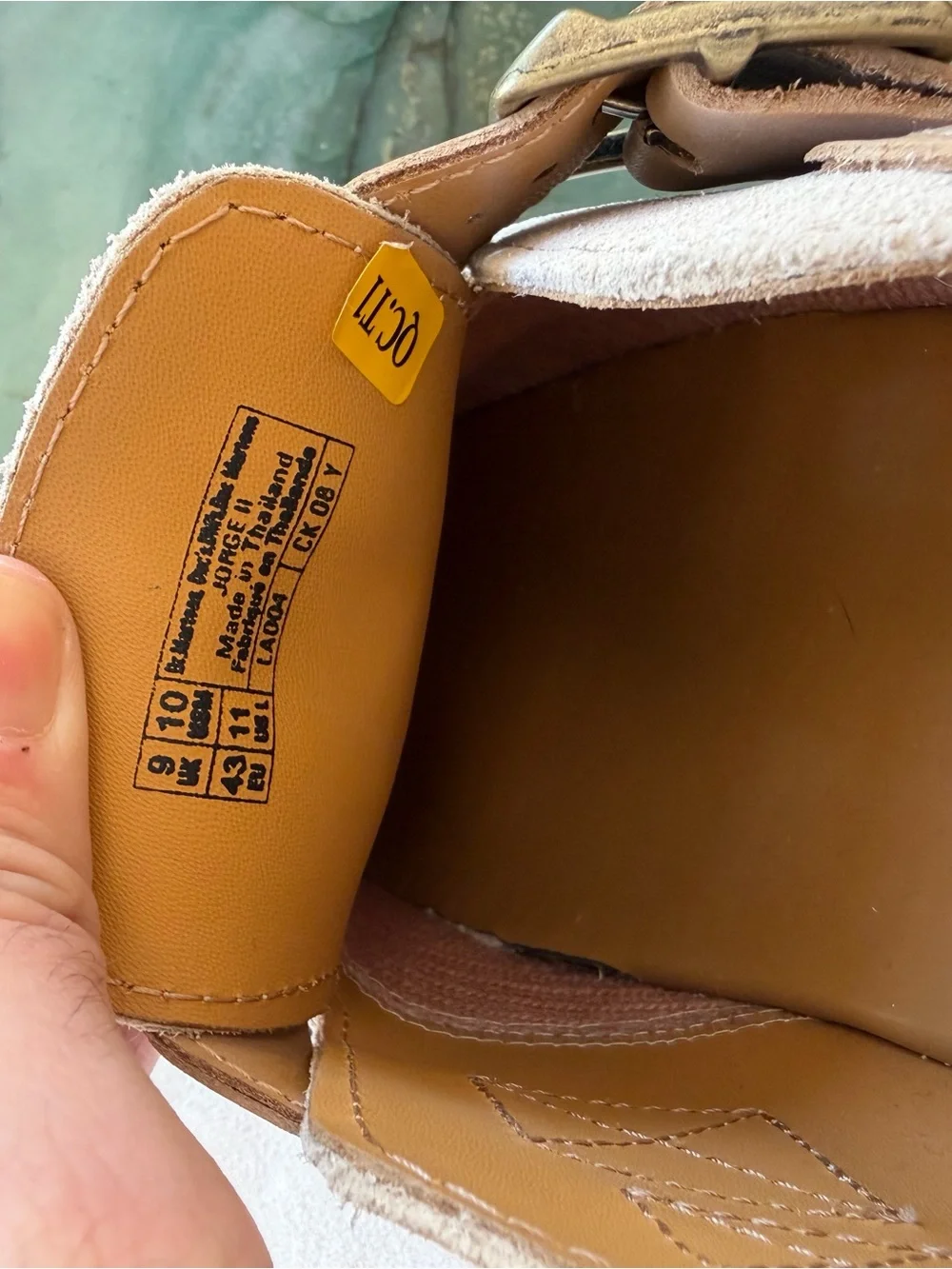 Dr. Martens Jorge II Suede & Leather Slingback Mules- Parchment Beige US 10